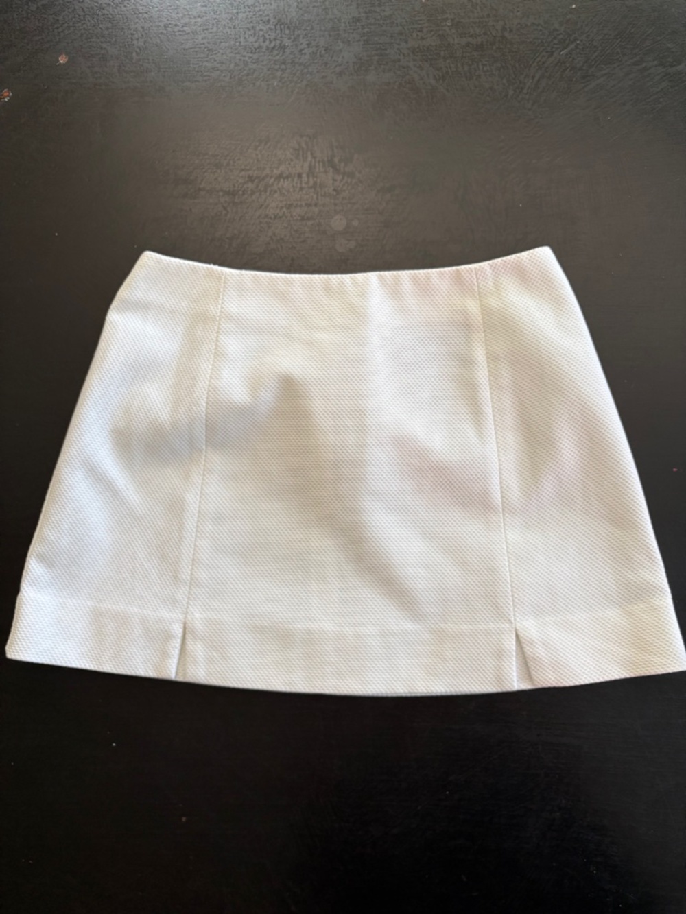 White Cotton Mini Skirt